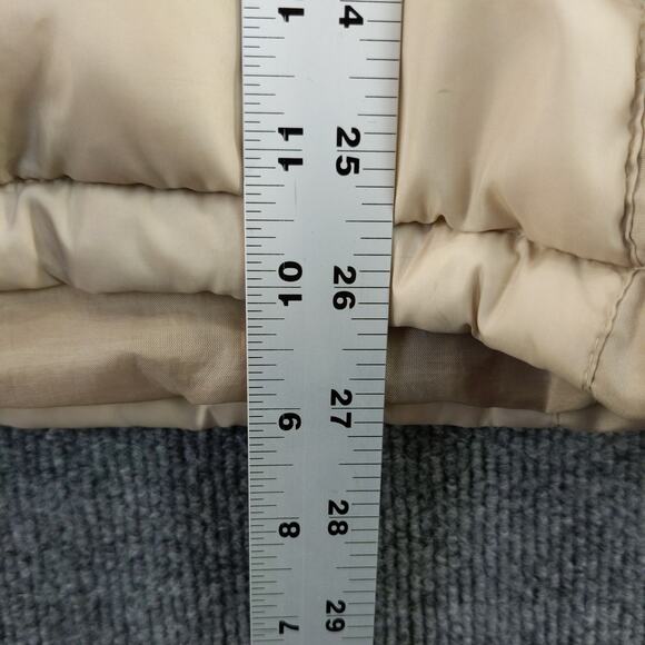 FUBU The Collection Down Puffer Coat Jacket Size 14/16 Cream Hooded Logo - Picture 5 of 12
